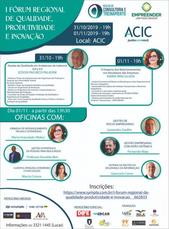 Fórum inédito vai tratar sobre qualidade, produtividade e inovação