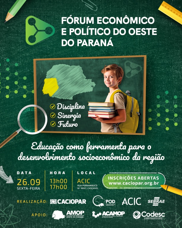 Inscrições para o 2º Fórum Econômico e Político do Oeste terminam nesta quarta