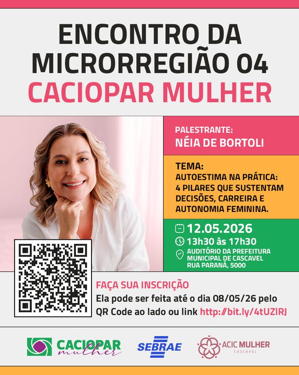 Micro 04 tem inscrições só até esta 6ª a evento para mulheres associativistas